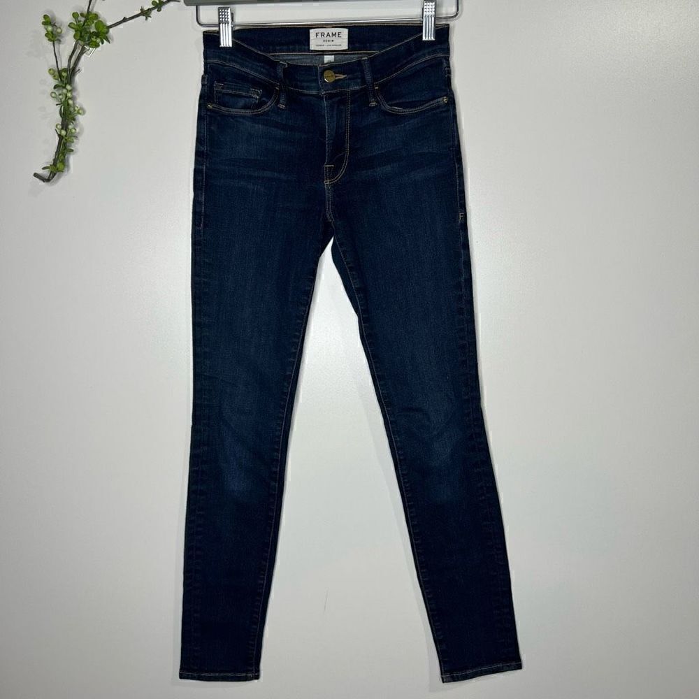Frame Denim Dark Blue Skinny Jeans
